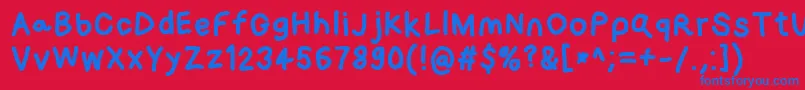 Loogiehawk-fontti – siniset fontit punaisella taustalla