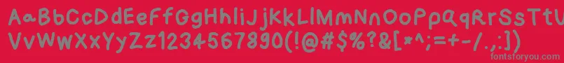 Loogiehawk Font – Gray Fonts on Red Background