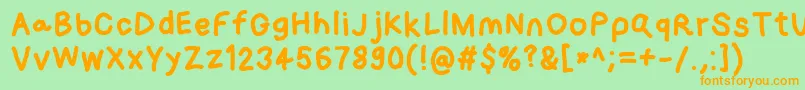 Loogiehawk Font – Orange Fonts on Green Background