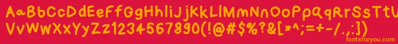 Loogiehawk Font – Orange Fonts on Red Background