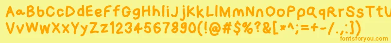 Шрифт Loogiehawk – оранжевые шрифты на жёлтом фоне