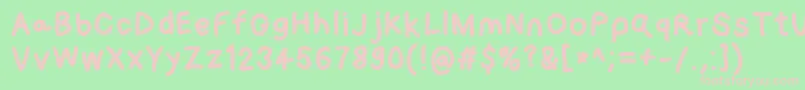 フォントLoogiehawk – 緑の背景にピンクのフォント