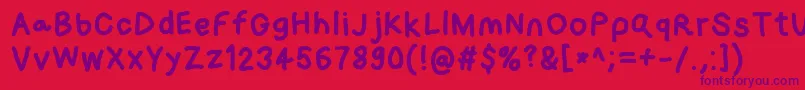 Police Loogiehawk – polices violettes sur fond rouge