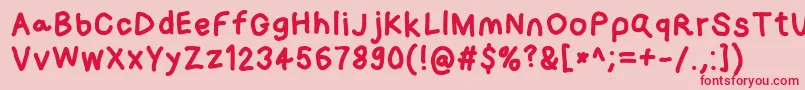 Loogiehawk Font – Red Fonts on Pink Background