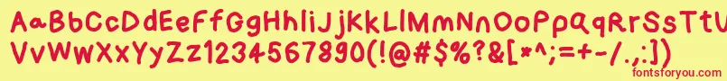 Loogiehawk Font – Red Fonts on Yellow Background
