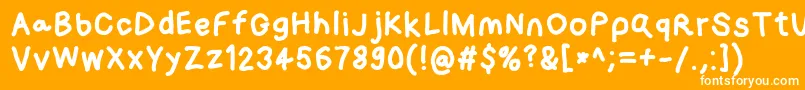 Loogiehawk Font – White Fonts on Orange Background