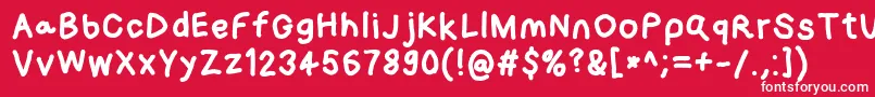 Loogiehawk Font – White Fonts on Red Background