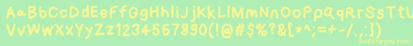 Loogiehawk Font – Yellow Fonts on Green Background