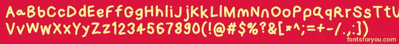 Loogiehawk Font – Yellow Fonts on Red Background