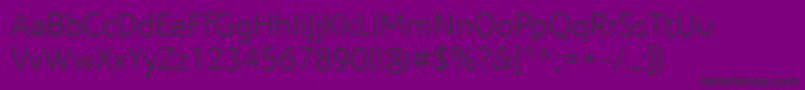 フォントFocoLight – 紫の背景に黒い文字