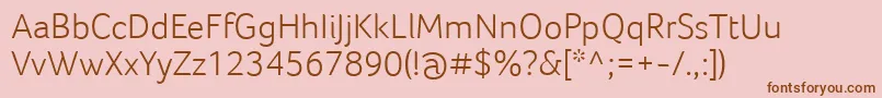 Шрифт FocoLight – коричневые шрифты на розовом фоне