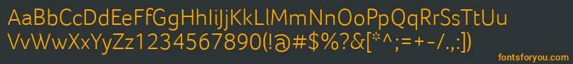 Шрифт FocoLight – оранжевые шрифты на чёрном фоне