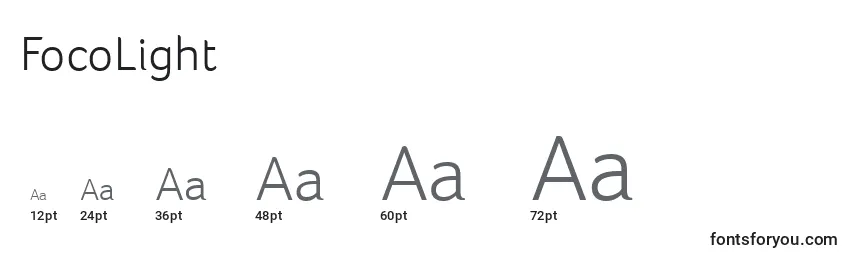 FocoLight Font Sizes