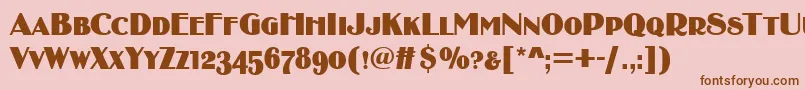 BirminghamsoftCaps Font – Brown Fonts on Pink Background