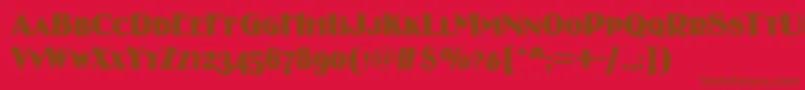 BirminghamsoftCaps Font – Brown Fonts on Red Background