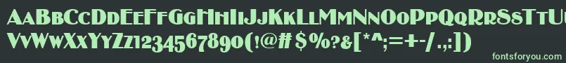 BirminghamsoftCaps Font – Green Fonts on Black Background