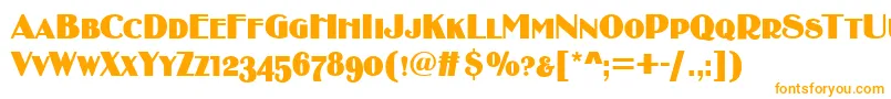 BirminghamsoftCaps-Schriftart – Orangefarbene Schriften