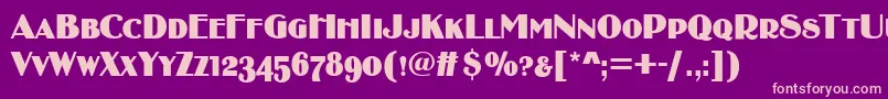 BirminghamsoftCaps Font – Pink Fonts on Purple Background