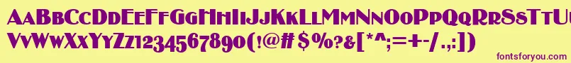 Подробнее о шрифте BirminghamsoftCaps Шрифт BirminghamsoftCaps – фиолетовые шрифты на жёлтом фоне