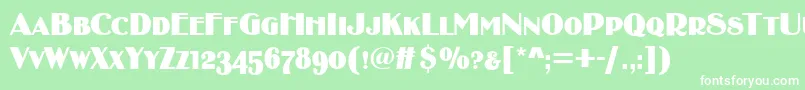 BirminghamsoftCaps Font – White Fonts on Green Background
