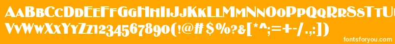 BirminghamsoftCaps Font – White Fonts on Orange Background