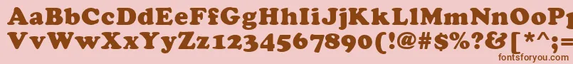 KladezPlain Font – Brown Fonts on Pink Background