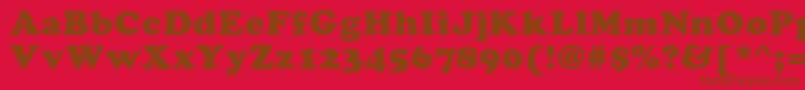 KladezPlain Font – Brown Fonts on Red Background