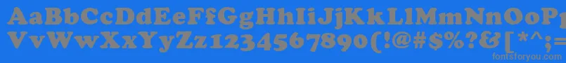 KladezPlain Font – Gray Fonts on Blue Background