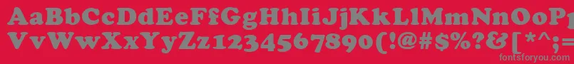 KladezPlain Font – Gray Fonts on Red Background