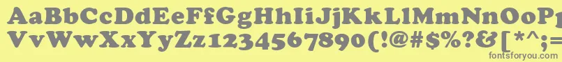 KladezPlain Font – Gray Fonts on Yellow Background