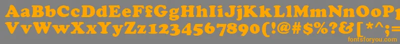 KladezPlain Font – Orange Fonts on Gray Background
