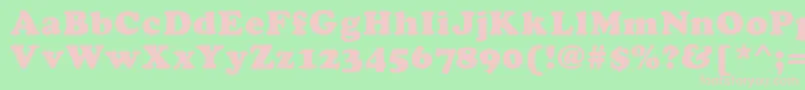 KladezPlain Font – Pink Fonts on Green Background