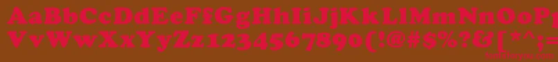 KladezPlain Font – Red Fonts on Brown Background