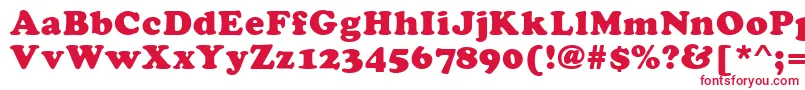 KladezPlain Font – Red Fonts on White Background