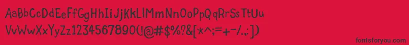 GrumbleTt Font – Black Fonts on Red Background