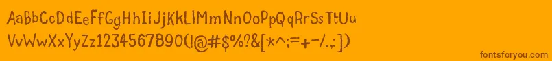 GrumbleTt Font – Brown Fonts on Orange Background