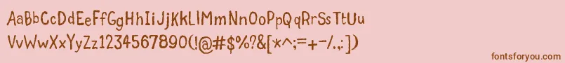 GrumbleTt Font – Brown Fonts on Pink Background