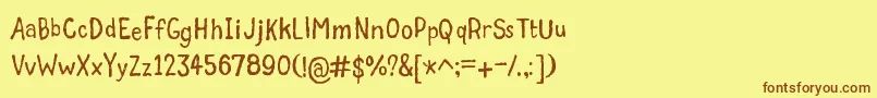 GrumbleTt Font – Brown Fonts on Yellow Background