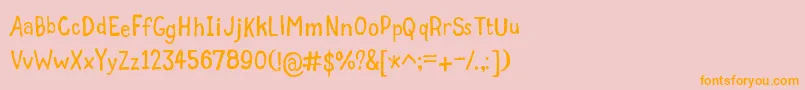 GrumbleTt Font – Orange Fonts on Pink Background