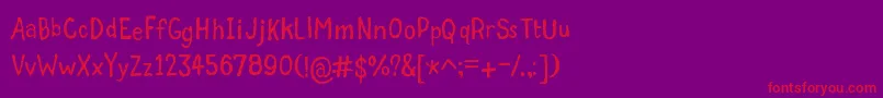 GrumbleTt Font – Red Fonts on Purple Background