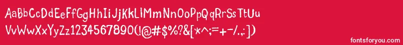 GrumbleTt Font – White Fonts on Red Background