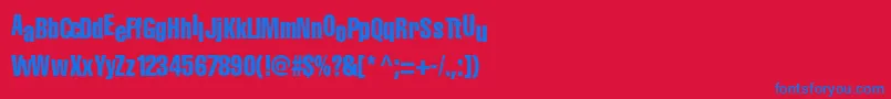 BabyRegular Font – Blue Fonts on Red Background