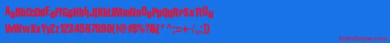 BabyRegular Font – Red Fonts on Blue Background