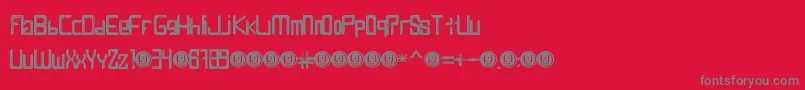 LevenGrungeBold Font – Gray Fonts on Red Background