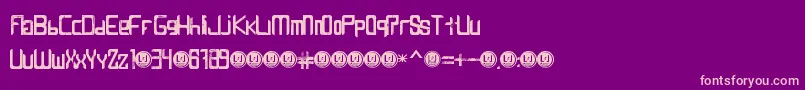 LevenGrungeBold Font – Pink Fonts on Purple Background