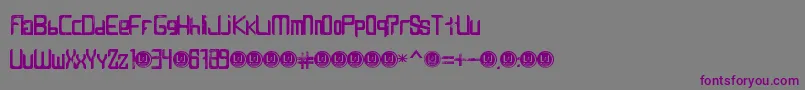 LevenGrungeBold Font – Purple Fonts on Gray Background