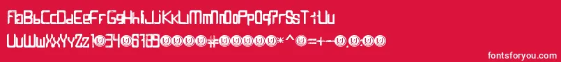 LevenGrungeBold Font – White Fonts on Red Background