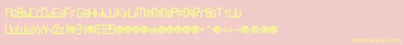 LevenGrungeBold Font – Yellow Fonts on Pink Background