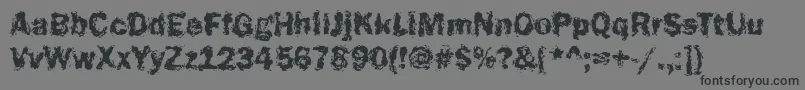 Funky23Bold Font – Black Fonts on Gray Background