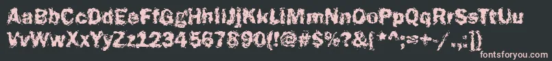 Funky23Bold Font – Pink Fonts on Black Background